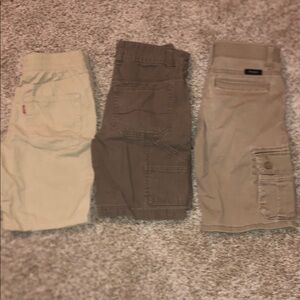 Wrangler Kids Tan and Brown Cargo Shorts Trio